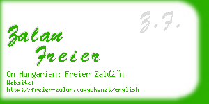 zalan freier business card